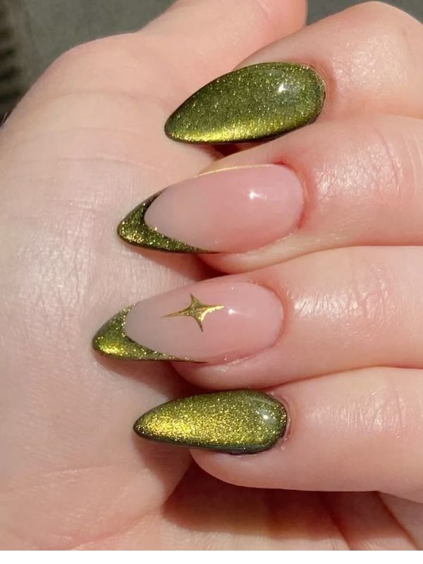 colorful-french-tip-nails-with-astrological-details. 
