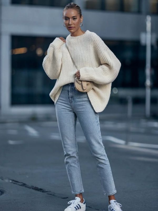hite-Sweater-with-Straight-Leg-Jeans-and-Sneakers
