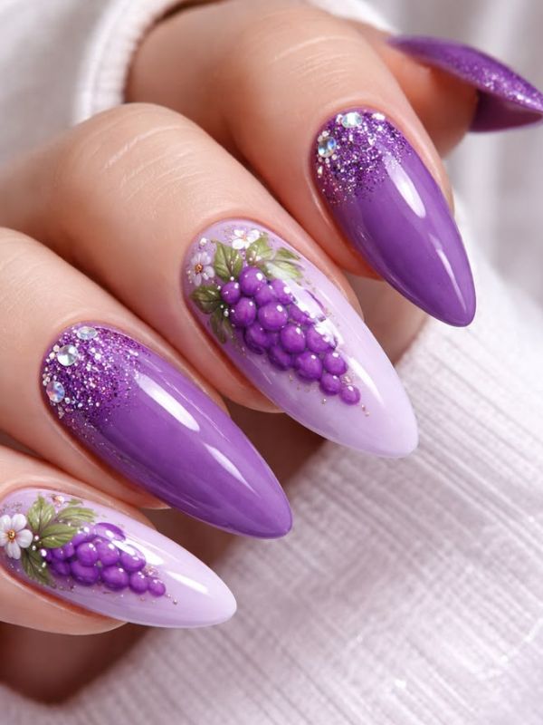 mini-purple-grape-cluster-with-tiny-green-leaves.