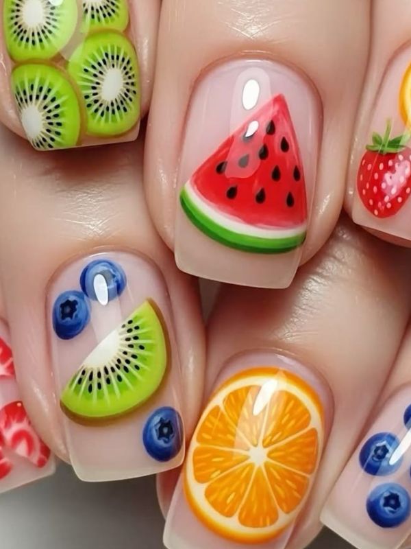 nude-3D-fruit-nail-with-colorful-raised-decoration.