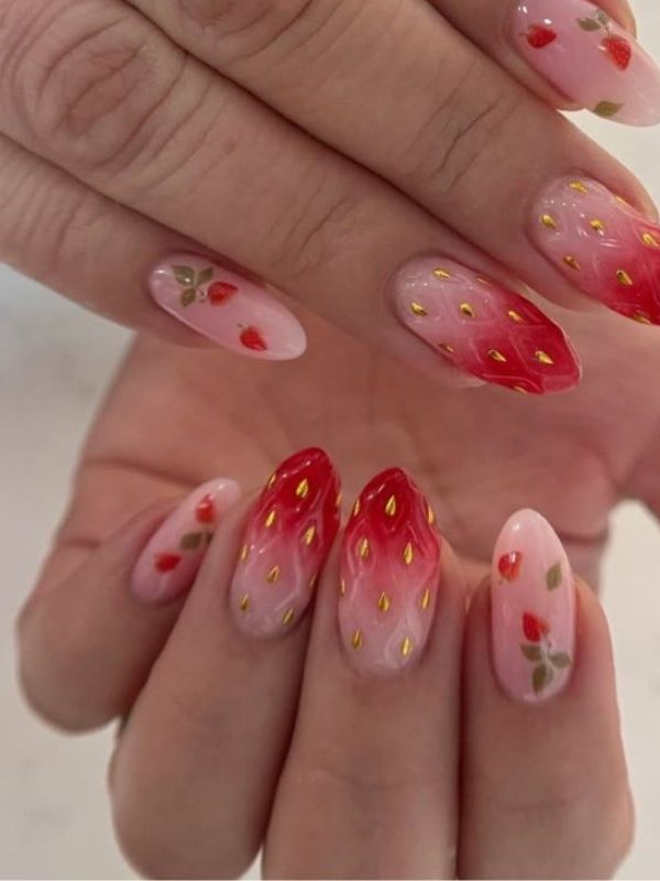 pink-strawberry-nails-with-raised-fruit-details.