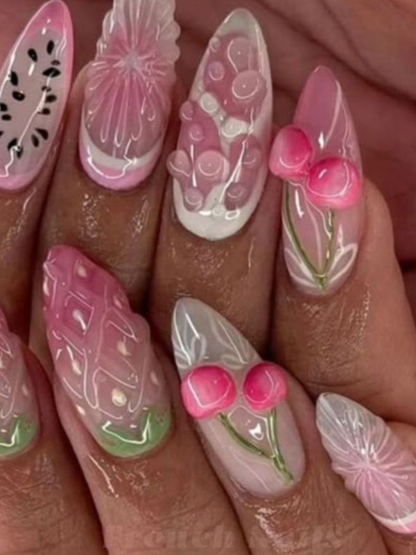 soft-pink-nails-with-tiny-peach-fruit-details.
