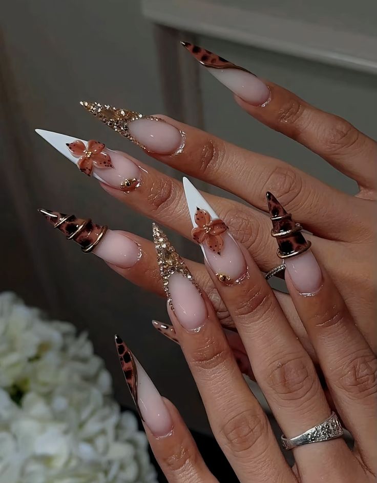 Long-Nude-Nails-With-Gold-Details