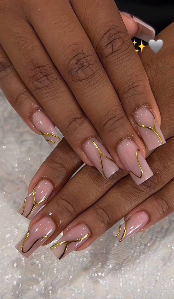 Nude-Nails-With-Gold-Details