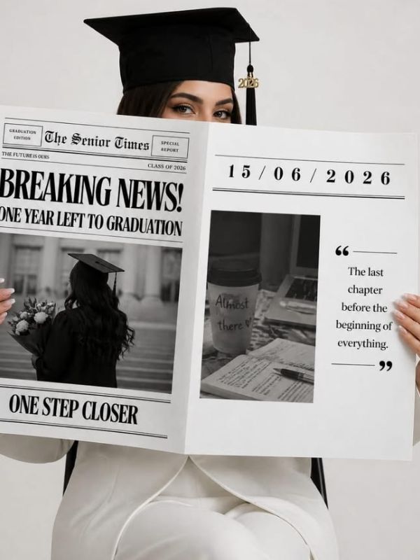master-Graduation-picture-recreating-first-day-at-school-picture.