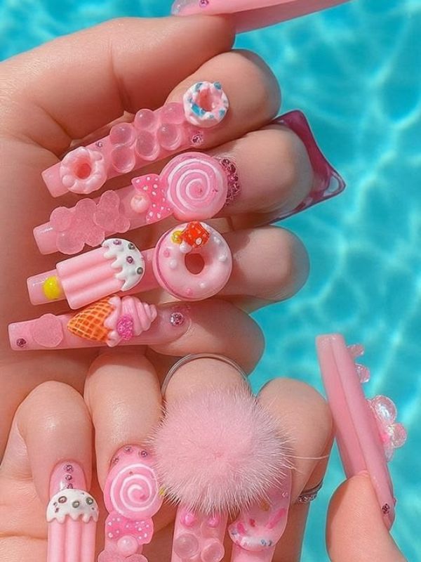 12. 3D Colorful Junk Nail