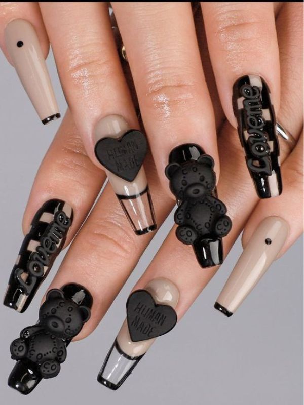 Nails-With-Gummy-Bear-Charms