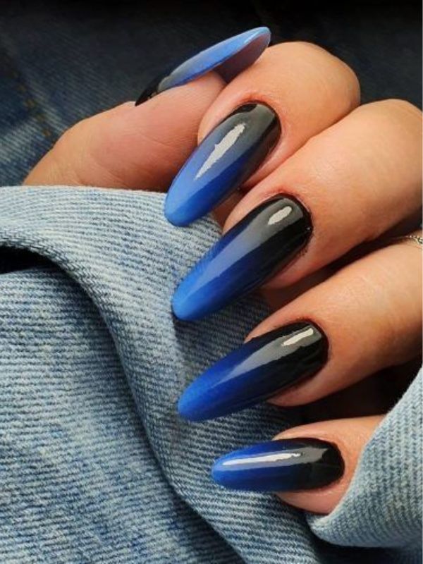 Blue-and-Black-Ombre-Nails