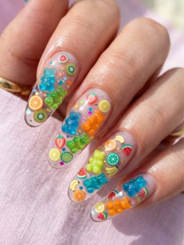Gummy-Bear-Nails-With-Fruit-Details