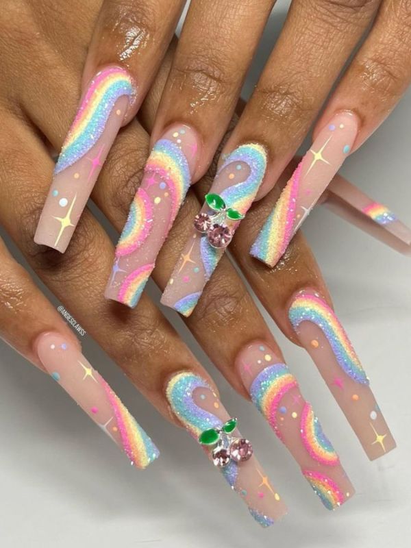 Gummy-Bear-Nails-With-Ombre-Colors.