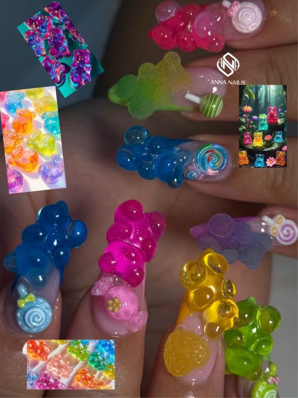 Gummy-bear-nails-with-candy-designs.