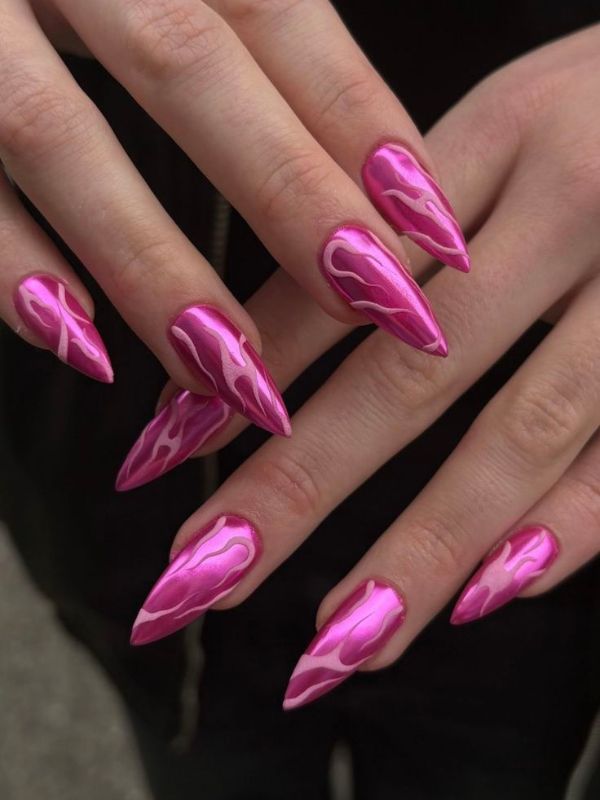 Hot-Pink-Chrome-Nails.