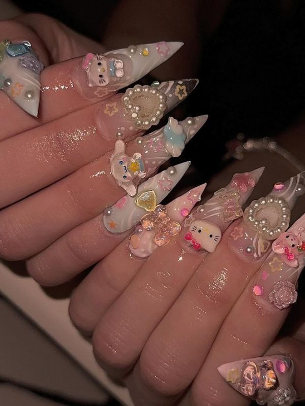 20. Personalized Junk Nails With Your Favorite Charms