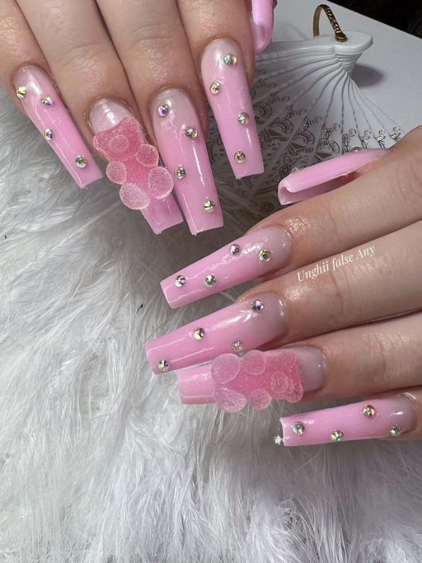 Pink-Gummy-Bear-Nails-