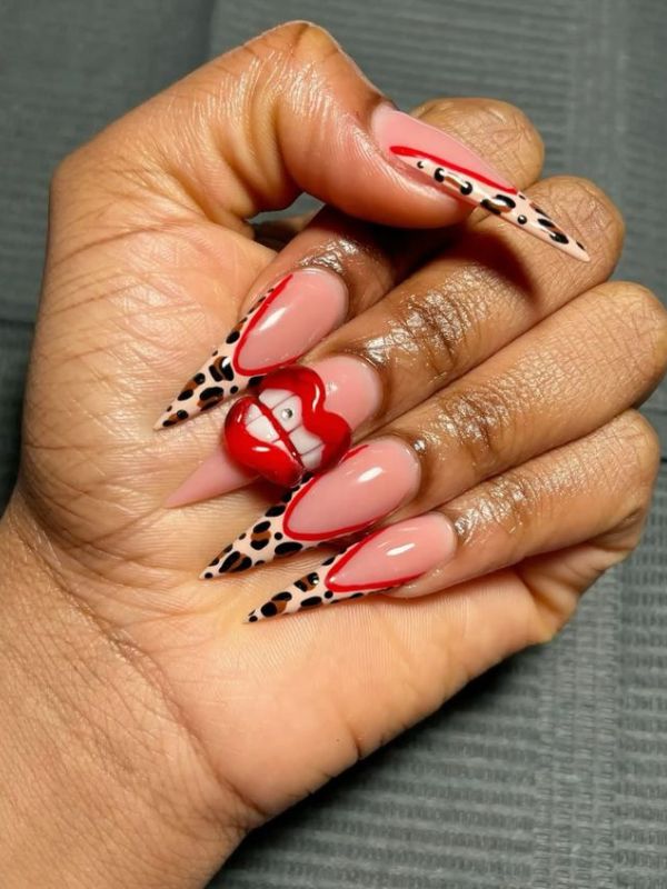 Red-and-Pink-3D-Lip-Nails.